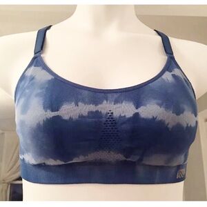 MARIKA Sports Bra Racerback Tie Dye Blue & Gray